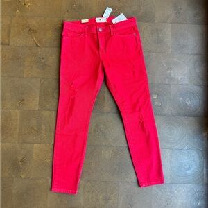 Current Elliott jeans - stilleto, size 30, red - new with tags